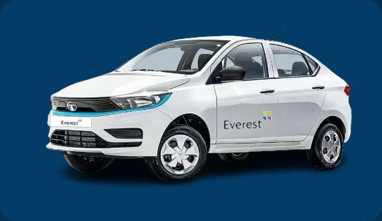 White Everest electric sedan