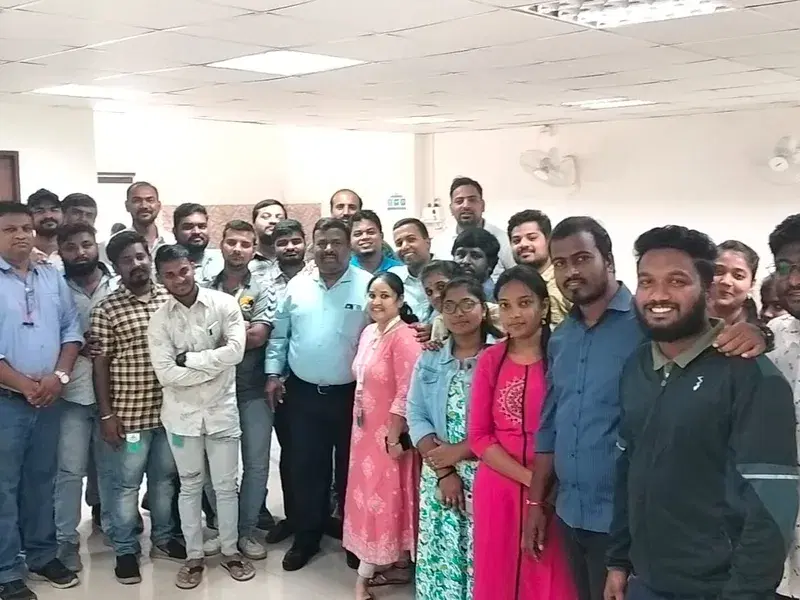The Everest Fleet team in Hyderabad, together in the office